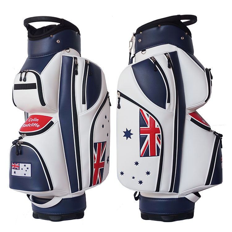 Australian naval ensign custom golf cart bag with personalised name