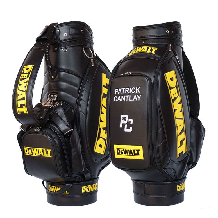 Custom Pro Tour Staff Golf Bag - premium Microfibre leather