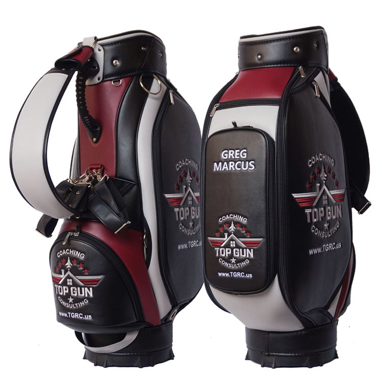 Custom Golf Bag logo embroidery and colour customisation with premium materials 