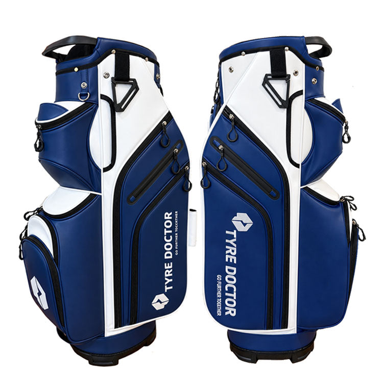 cart golf bag with logo and custom colours - cart strap pass through