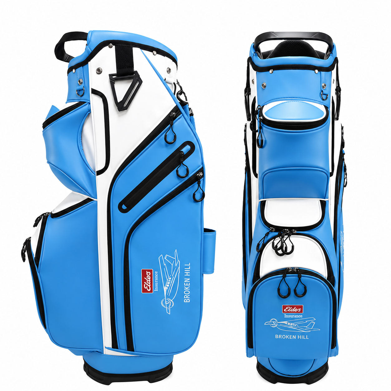 custom logo cart golf bag personalised with corporate logo embroidery