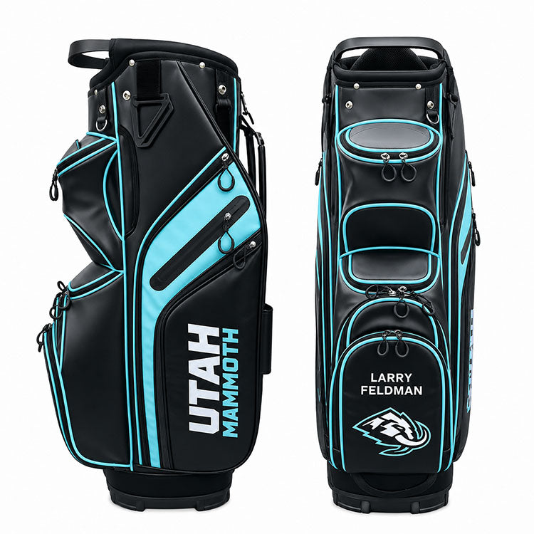 Customised golf bag embroidery with sports team logo