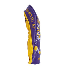 Load image into Gallery viewer, custom golf head cover - yellow purple carbon fibre material
