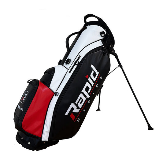 custom Golf bag with red and black design 