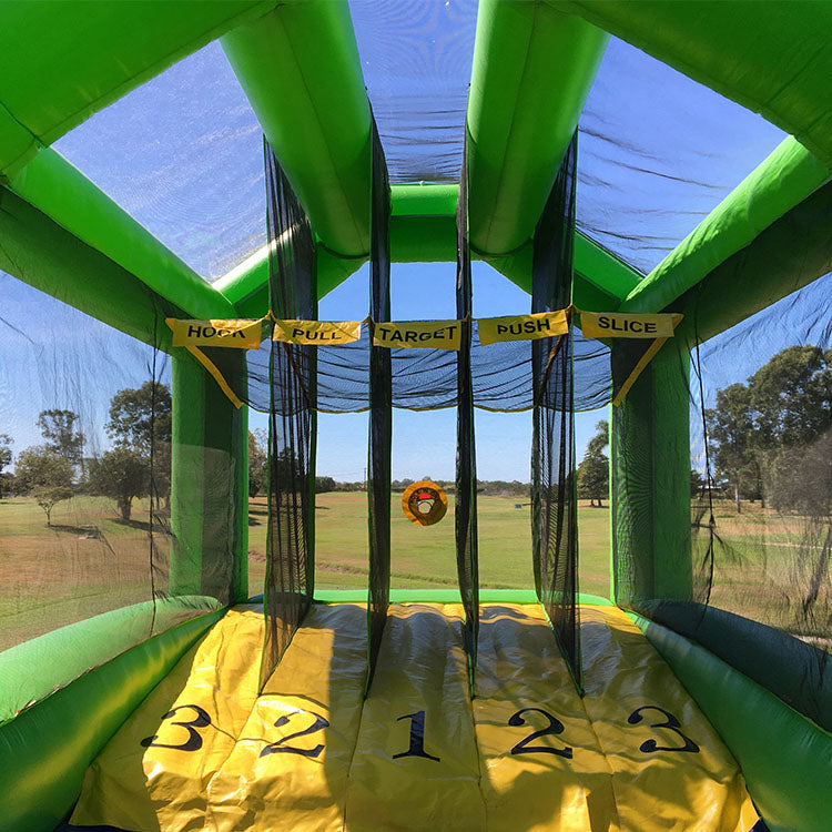custom inflatable golf challenge game interior view