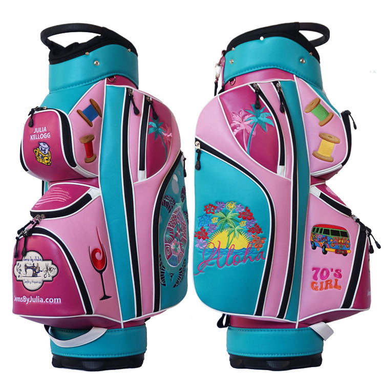 Custom Lady Golf Bags -customised with initials, colors and logo