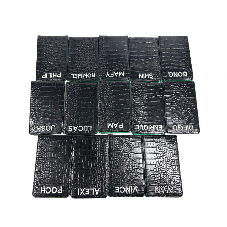 custom logo scorecard holders with player's names