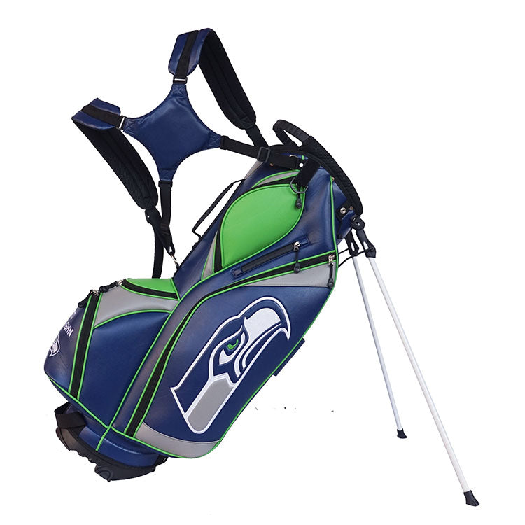 custom stand golf bag with Seahawks logo