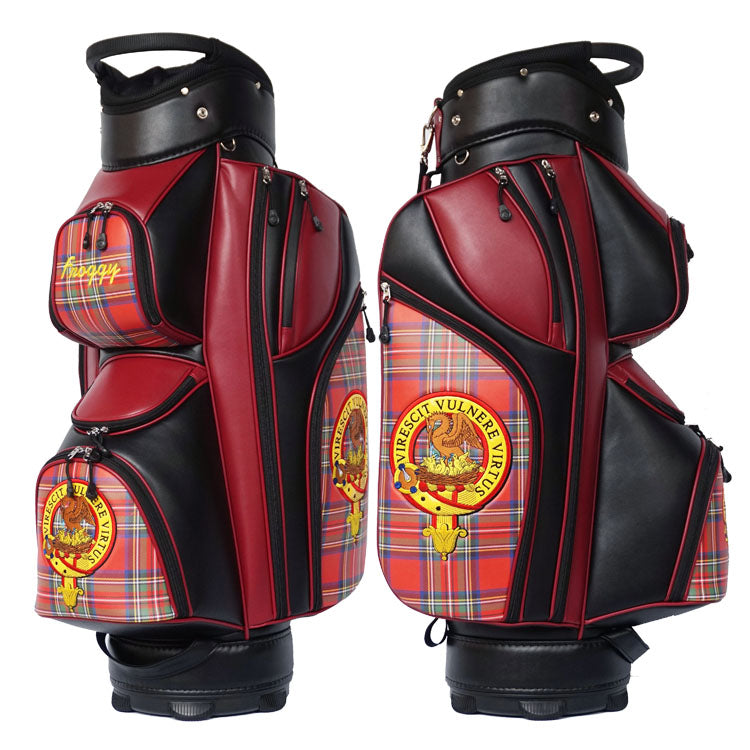 custom_tartan_golf_cart_bag with family crest