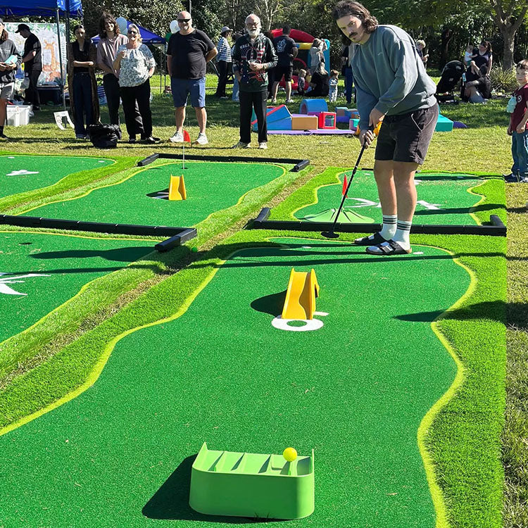 custom putting game mini golf at party venue