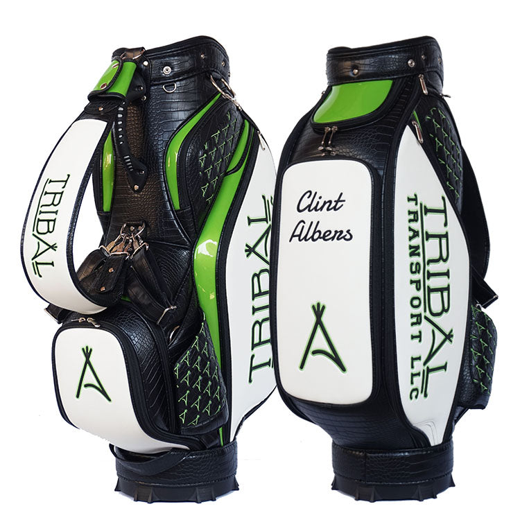 Custom Corporate golf staff tour bag with logo pattern embroidery