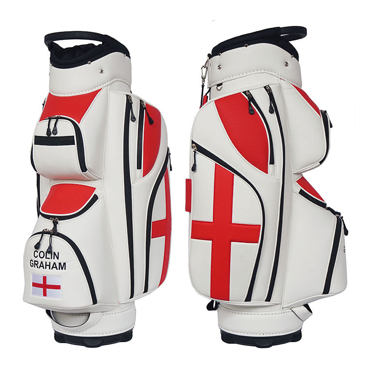 Personalised England Flag golf cart bag - VK Golf Australia