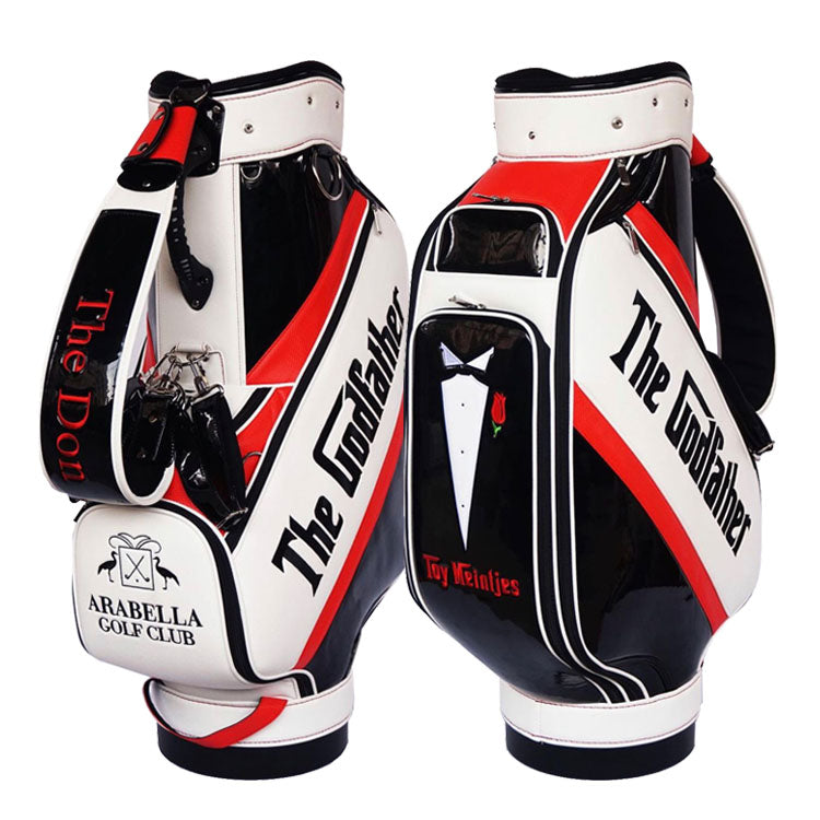 custom golf tour staff bag customised embroidery bags - VK Golf Australia